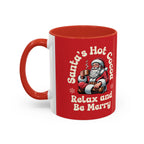 Santa Hot Cocoa Accent Coffee Mug — "Santa's Hot Cocoa Relax and Be Merry" Holiday Mug (11/15oz)